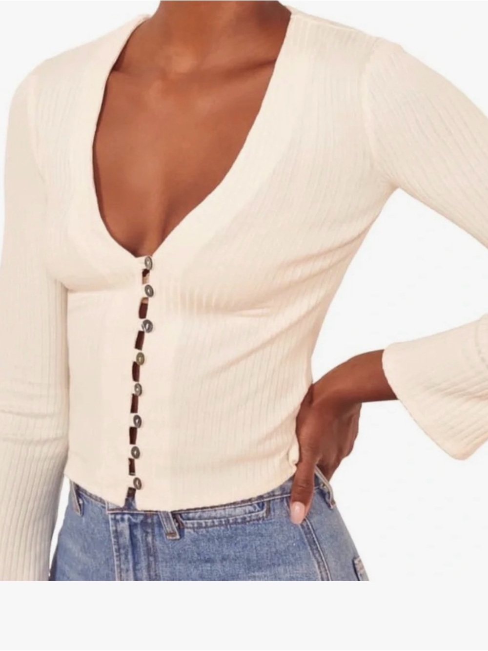 Reformation Gellar Knit Top
